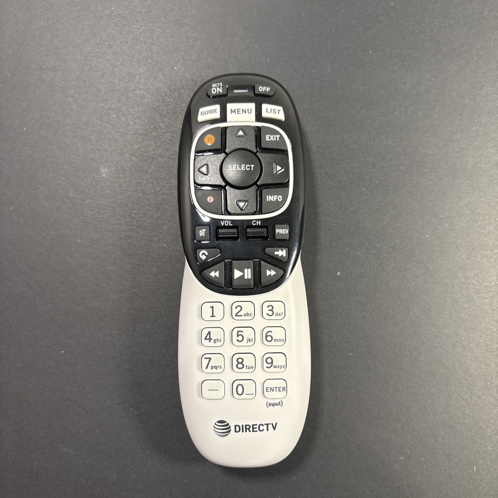DIRECTV RC73 Remote Control RF IR AT&T Branded Tested Working Used